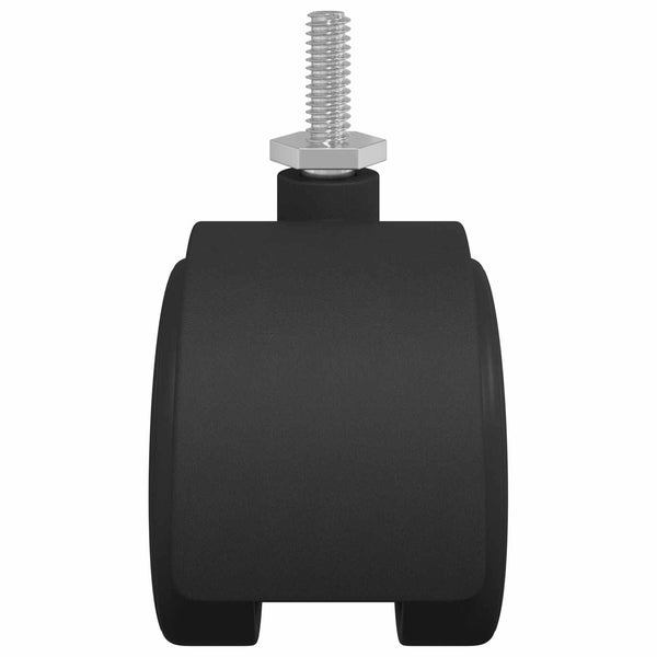 Pyörät 2 kpl Musta 40,1 x 37,8 mm PP ja rauta