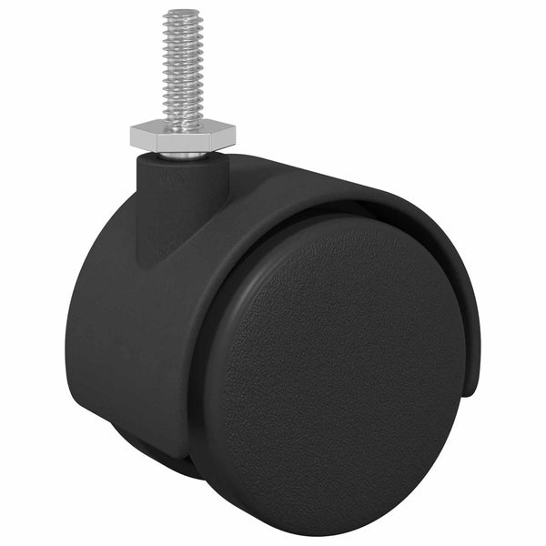 Pyörät 12 kpl Musta 40,1 x 37,8 mm PP ja rauta