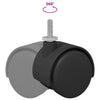 Pyörät 12 kpl Musta 40,1 x 37,8 mm PP ja rauta