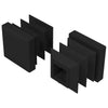 Päätykorkit 2 kpl Musta 15 x 15 x 15 mm PP