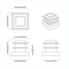 Päätykorkit 2 kpl Musta 15 x 15 x 15 mm PP