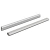 Kaapintanko 2 kpl Hopea 372 x 15 x 29 mm Alumiiniseos