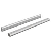 Kaapintanko 2 kpl Hopea 464 x 15 x 29 mm Alumiiniseos