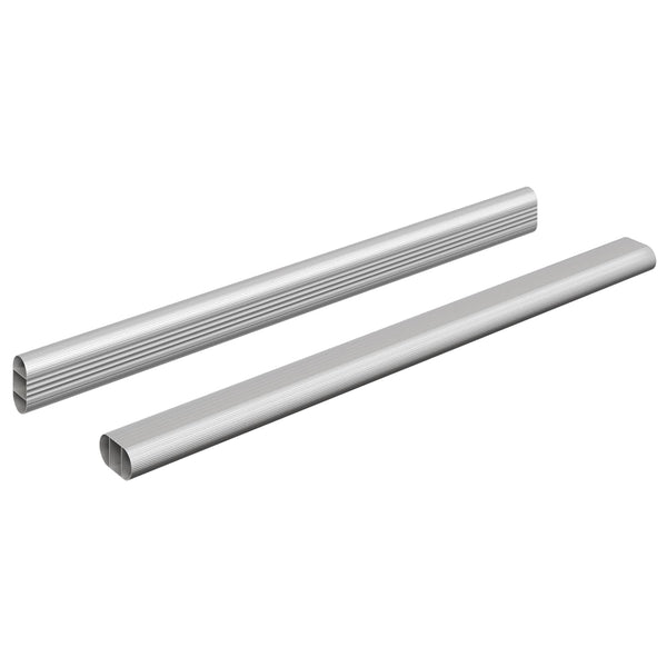 Kaapintanko 2 kpl Hopea 464 x 15 x 29 mm Alumiiniseos