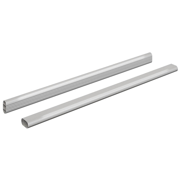 Kaapintanko 2 kpl Hopea 472 x 15 x 29 mm Alumiiniseos