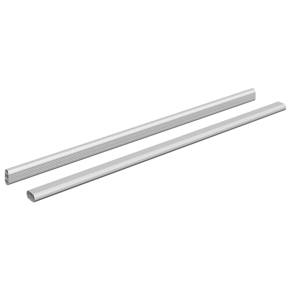 Kaapintanko 2 kpl Hopea 664 x 15 x 29 mm Alumiiniseos