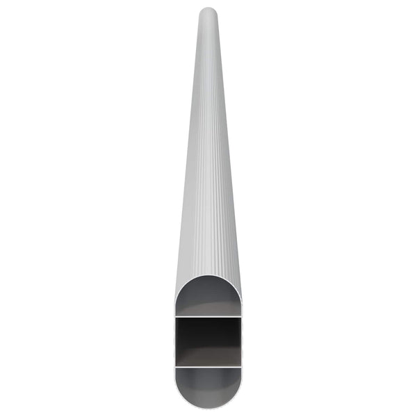Kaapintanko 2 kpl Hopea 764 x 15 x 29 mm Alumiiniseos