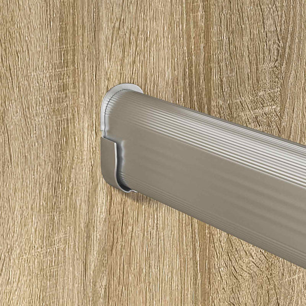 Kaapintanko 2 kpl Hopea 864 x 15 x 29 mm Alumiiniseos