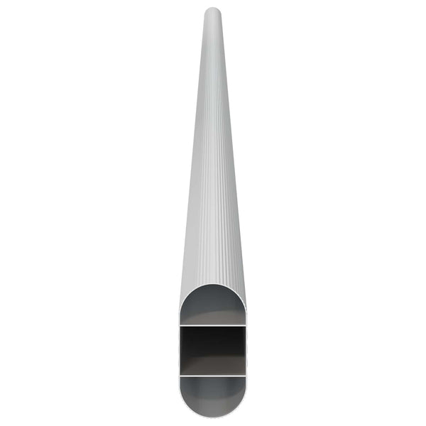 Kaapintanko 2 kpl Hopea 864 x 15 x 29 mm Alumiiniseos