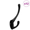 Vaateripustin 12 kpl Musta 102 x 29 x 47mm