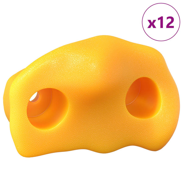 Kiipeilykäsi 12 kpl Keltainen 100 x 67 x 43 mm PP