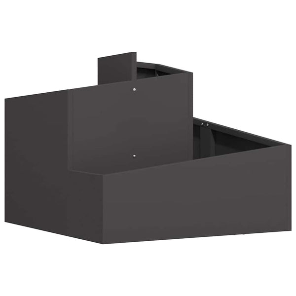 Puutarha ruukku Musta 60 x 60 x 50 cm Kylmävalssattu teräs