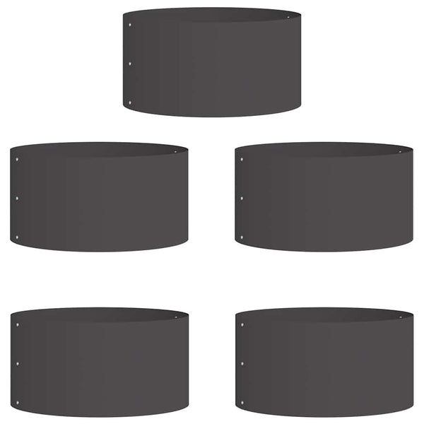 Ruukkurenka 5 kpl Musta 40 x 40 x 20 cm Kylmävalssattu teräs