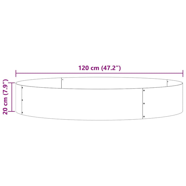Ruukkurenka 5 kpl Musta 120 x 120 x 20 cm Kylmävalssattu teräs