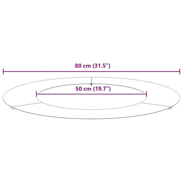 sopiva Litteille puu renkaalle 5 kpl Hopea Ø50/80 cm