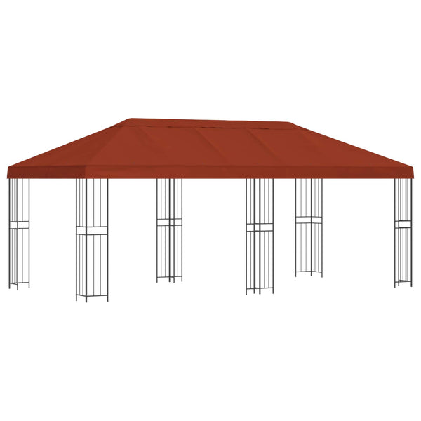 Puutarhateltta 6 x 3 m Terrakotta Polyesteri ja teräs 190 gsm