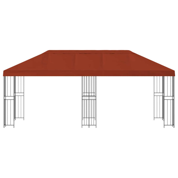 Puutarhateltta 6 x 3 m Terrakotta Polyesteri ja teräs 190 gsm