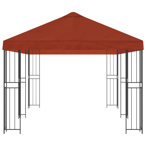 Puutarhateltta 6 x 3 m Terrakotta Polyesteri ja teräs 190 gsm