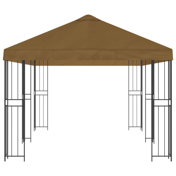 Puutarhateltta 6 x 3 m Taupe Polyesteri ja teräs 190 gsm