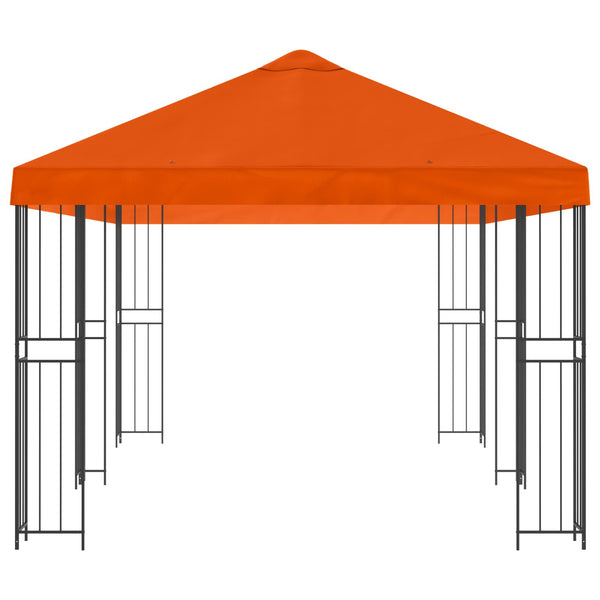 Puutarhateltta 6 x 3 m Oranssi Polyesteri ja teräs 190 gsm