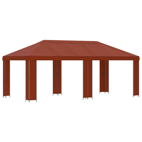 Puutarhateltta 6 x 3 m Terrakotta Polyesteri ja teräs 190 gsm