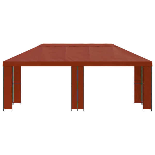 Puutarhateltta 6 x 3 m Terrakotta Polyesteri ja teräs 190 gsm