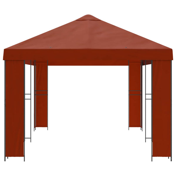 Puutarhateltta 6 x 3 m Terrakotta Polyesteri ja teräs 190 gsm