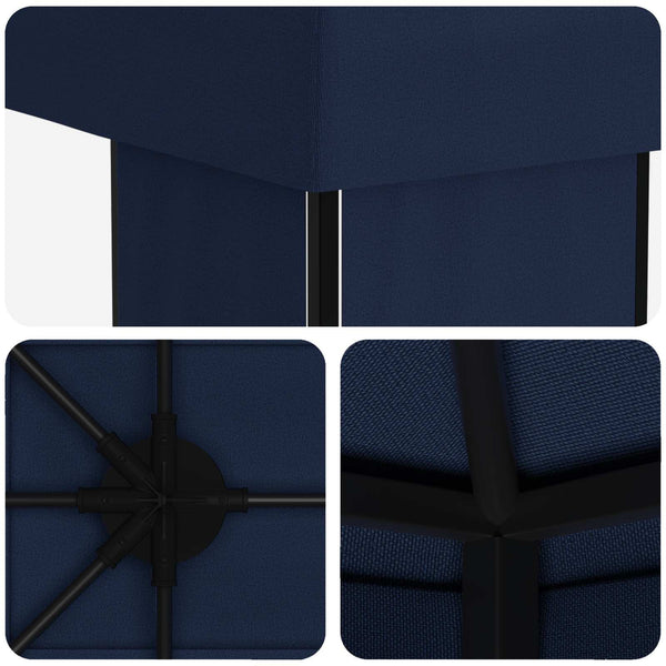 Puutarhateltta 6 x 3 m Sininen Polyesteri ja teräs 190 gsm