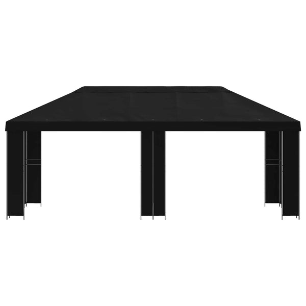 Puutarhateltta 6 x 3 m Musta Polyesteri ja teräs 190 gsm