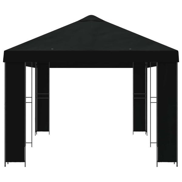 Puutarhateltta 6 x 3 m Musta Polyesteri ja teräs 190 gsm