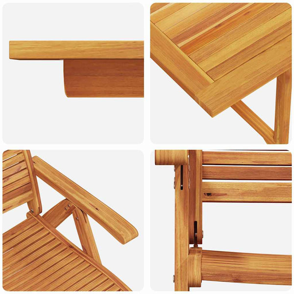 Piharuokailu setti 5 kpl Ruskea Tiheä akasiapuu