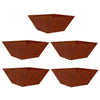 Puutarha ruukku 5 kpl Ruosteinen 35 x 35 x 15 cm