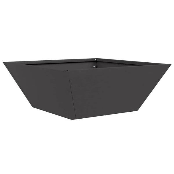 Puutarha ruukku Musta 40 x 40 x 15 cm Kylmävalssattu teräs