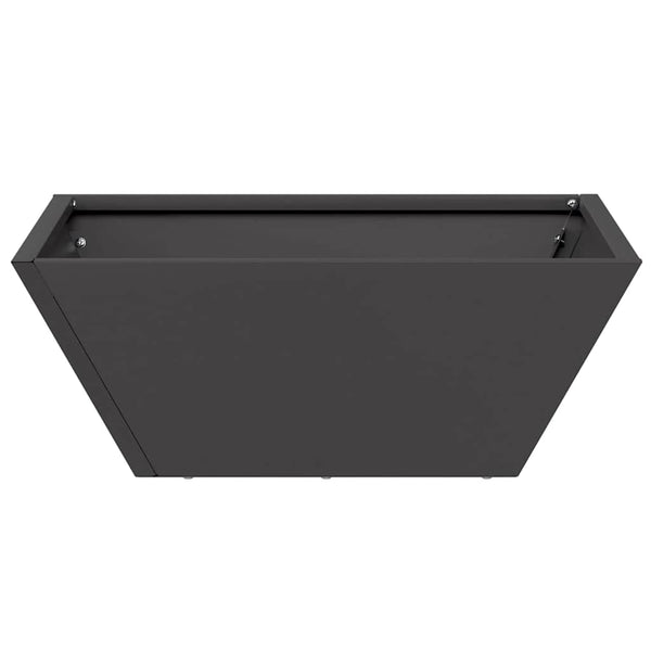 Puutarha ruukku Musta 40 x 40 x 15 cm Kylmävalssattu teräs