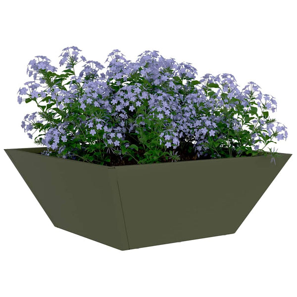 Puutarha ruukku 5 kpl Oliivinvihreä 40 x 40 x 15 cm