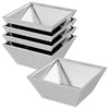 Puutarha ruukku 5 kpl Hopea 40 x 40 x 15 cm Ruostumaton teräs