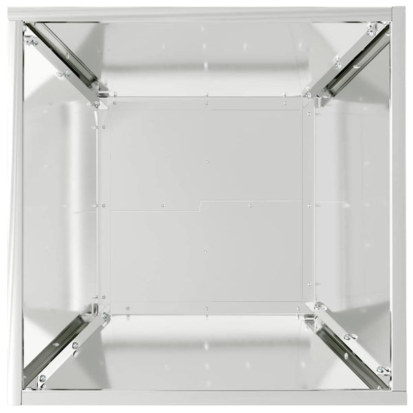 Puutarha ruukku 5 kpl Hopea 40 x 40 x 15 cm Galvanoitu teräs