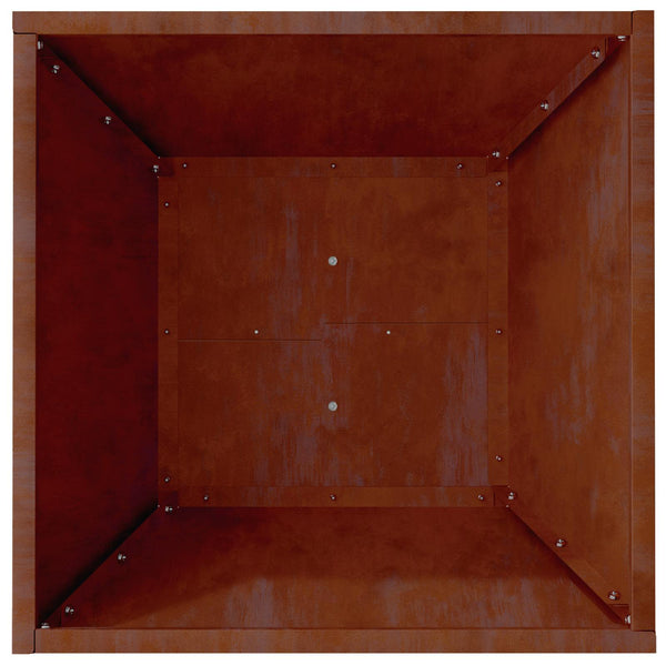 Puutarha ruukku Ruosteinen 40 x 40 x 15 cm Säänkestävä teräs