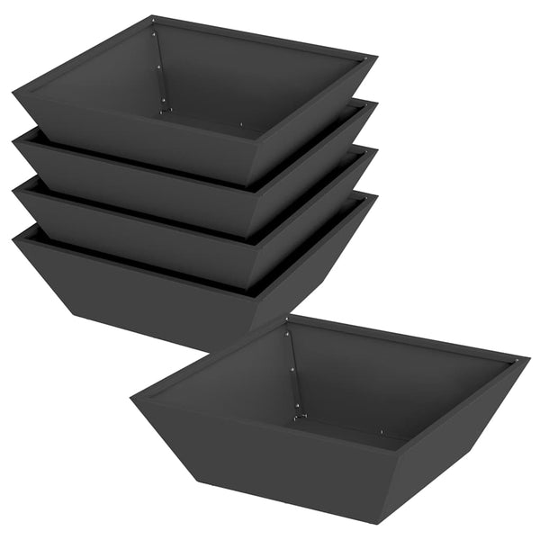 Puutarha ruukku 5 kpl Musta 50 x 50 x 15 cm