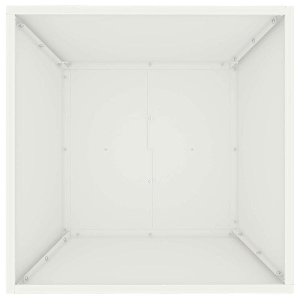 Puutarha ruukku valkoinen 50 x 50 x 15 cm Kylmävalssattu teräs