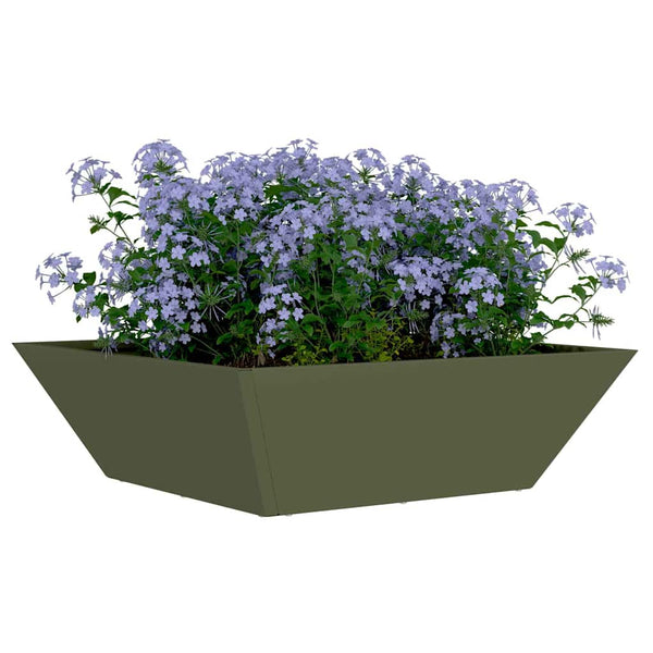 Puutarha ruukku Oliivinvihreä 50 x 50 x 15 cm