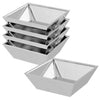 Puutarha ruukku 5 kpl Hopea 50 x 50 x 15 cm Ruostumaton teräs