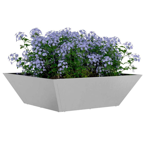 Puutarha ruukku 5 kpl Hopea 50 x 50 x 15 cm Ruostumaton teräs