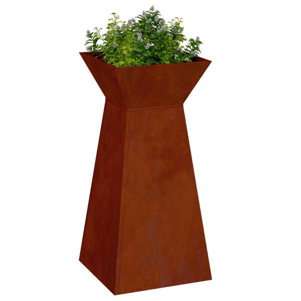 Sarakkeellinen ruukku 2 kpl Ruosteinen 35 x 35 x 73 cm