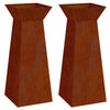 Sarakkeellinen ruukku 2 kpl Ruosteinen 40 x 40 x 100 cm
