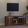 TV-kaappi LED-nauhavalot Ruskea 100 cm x 34 cm x 50 cm Tekninen puu