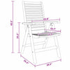 Ruskea puutarhan tuoli Nenadoru 52x64.5x108cm (4 pcs, tiikki)