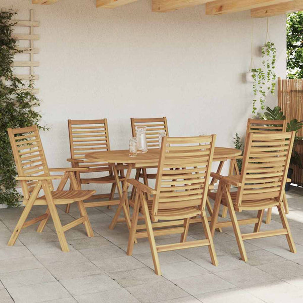Ruskea puutarhan tuoli Bradescu 52x64.5x108cm (6 pcs, tiikki)