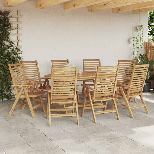 Ruskea puutarhan tuoli Veszpremi 52x64.5x108cm (8 pcs, tiikki)