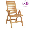 Ruskea puutarhan tuoli Veszpremi 52x64.5x108cm (8 pcs, tiikki)